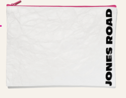 WHITE TYVEK, PINK ZIPPER